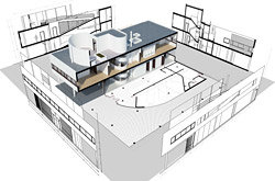 3D model budovy ve VisualARQ
