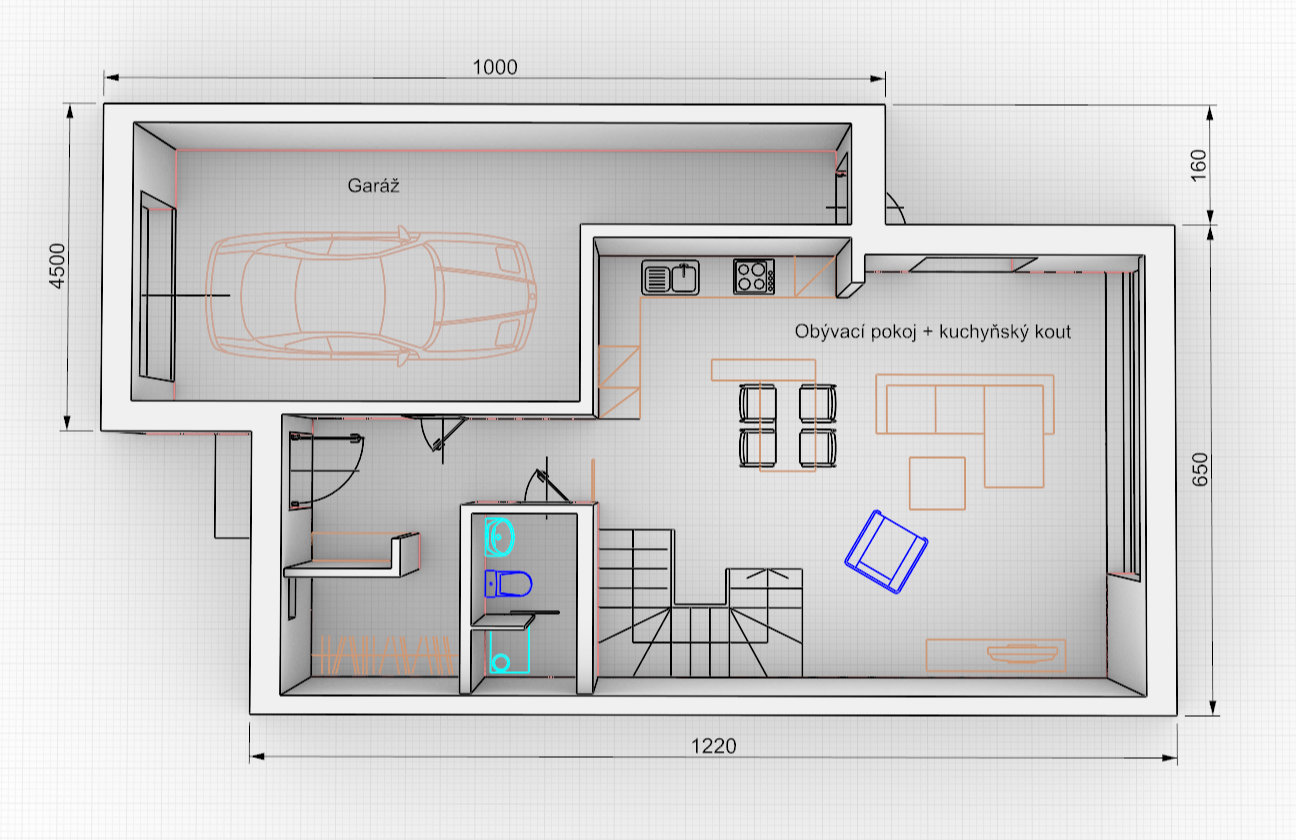 Kótování modelu v 3D pohledu